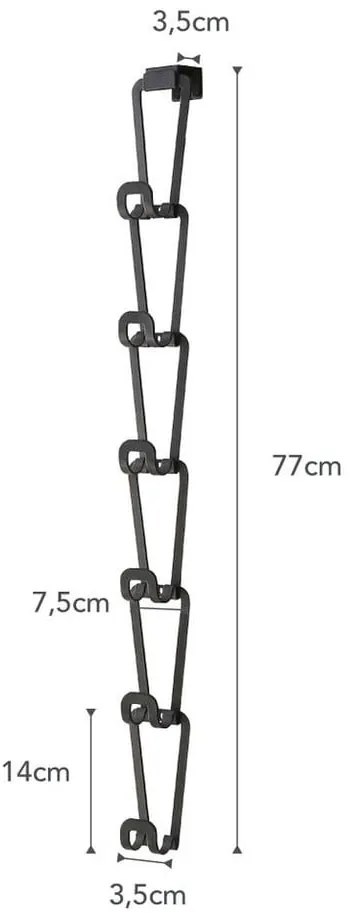 Appendiabiti nero con 6 ganci Kanazawa Joint - YAMAZAKI