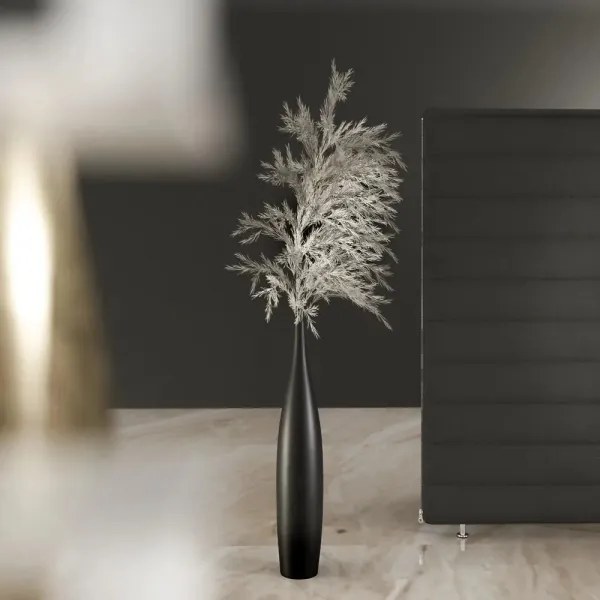 Vaso in ceramica 70 cm, nero opaco