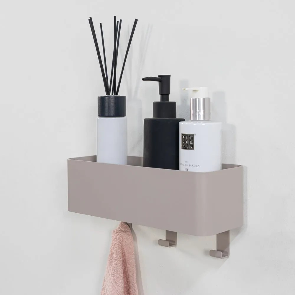 Mensola da bagno da parete grigio tortora in acciaio Multi – Spinder Design