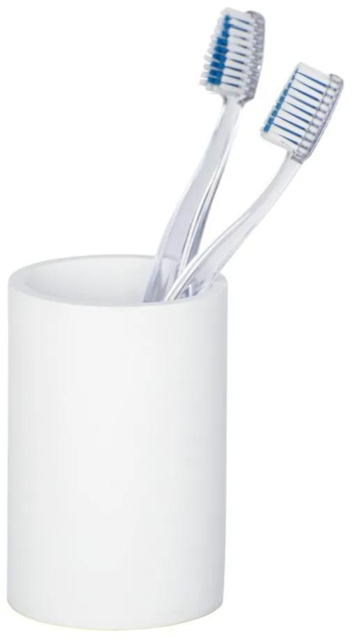 Tazza in ceramica bianca per spazzolini da denti Ida - Wenko