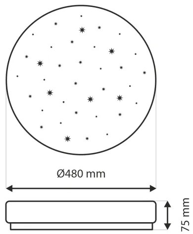 Plafoniera LED dimmerabile LIKA LED/36W/230V 2700-6500K + telecomando