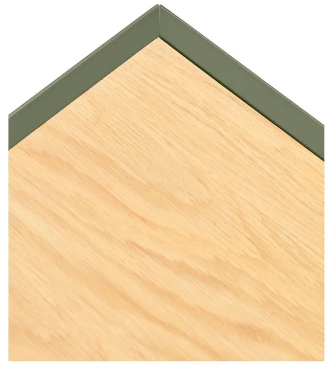 Tavolo TV in legno di rovere di colore verde-naturale 180x45 cm Arista - Teulat