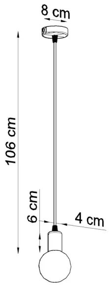 Lampadario a sospensione con filo EDISON 1xE27/60W/230V nero