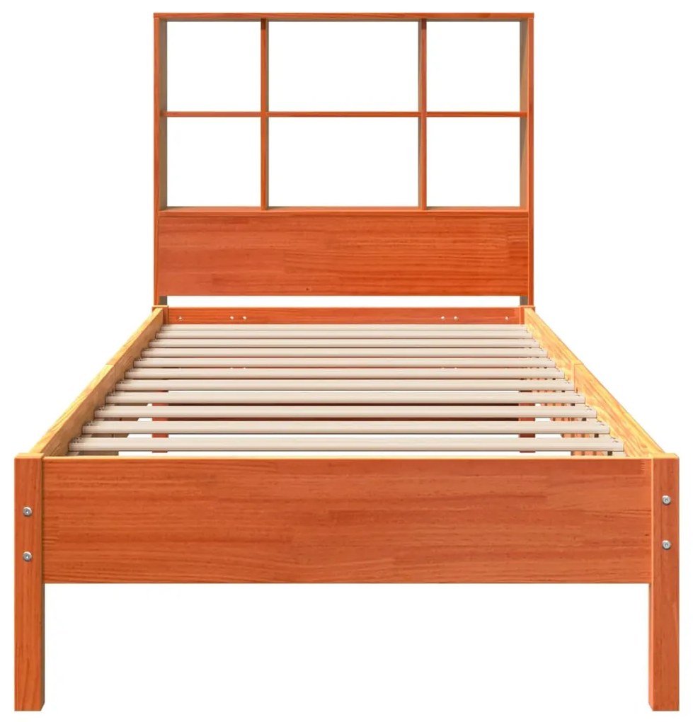 Letto libreria senza materasso marrone cera 90x190 cm in pino