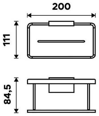 NIMCO Ki-14015-B-90 - Mensola a muro per doccia KIBO opaco nero/bianco
