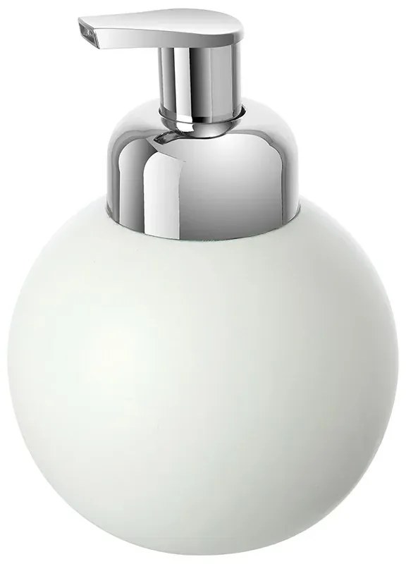 Dispenser Sapone in Ceramica Bianco con Erogatore di Schiuma Oslo