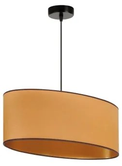 Duolla - Lampadario a sospensione con filo OVAL VEGAN 1xE27/15W/230V marrone