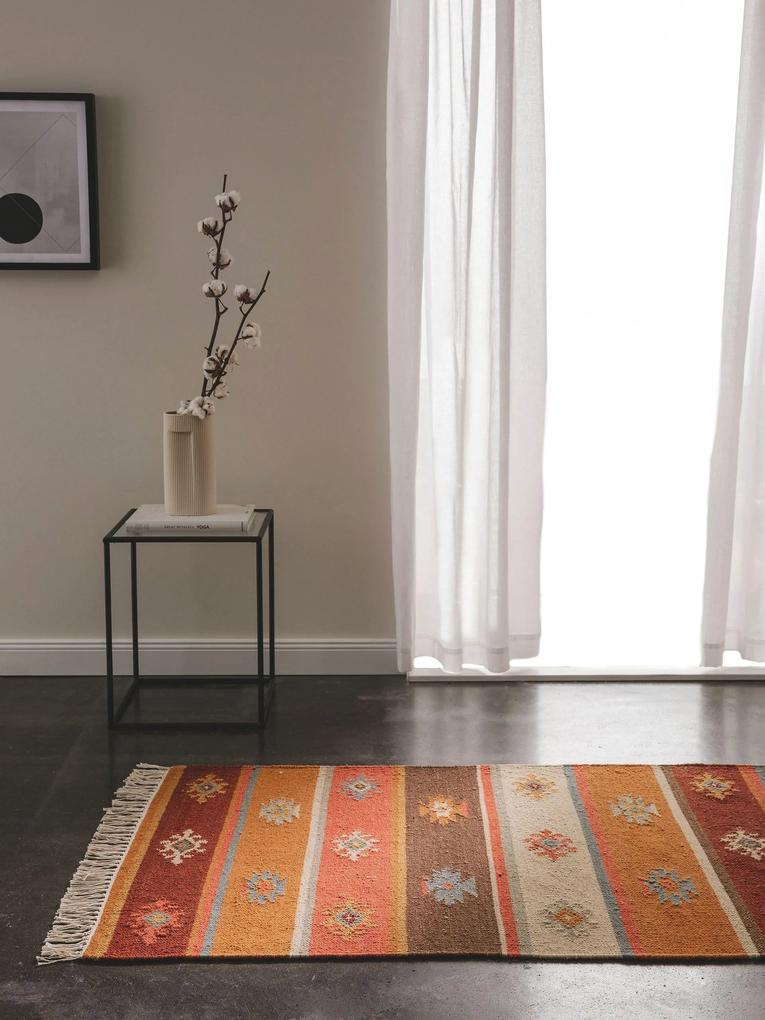 benuta Pure Kelim tessuto a mano Zohra Multicolor 80x200 cm - Tappeto design moderno soggiorno