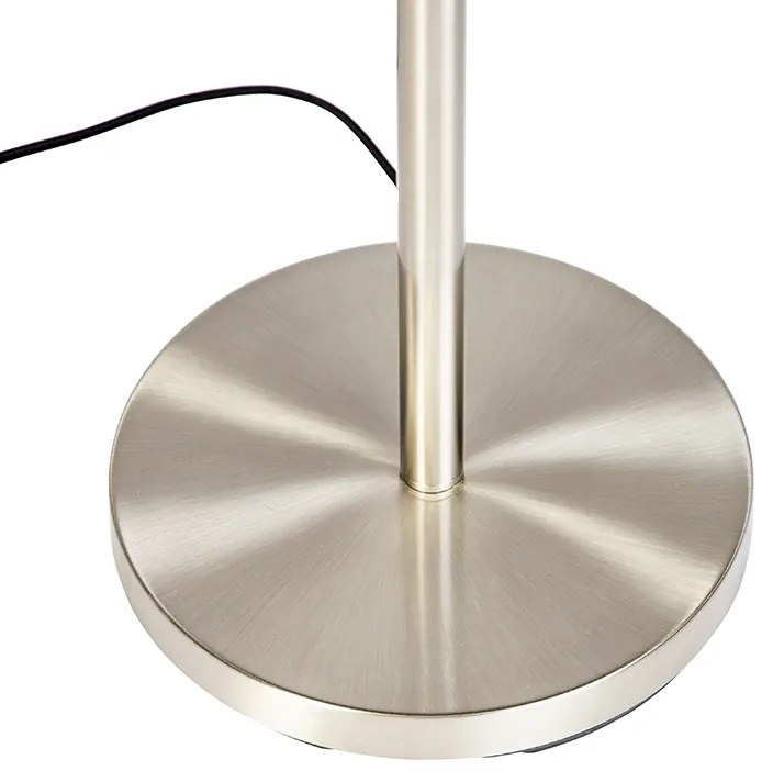 Lampada da terra in acciaio con paralume rosa 50 cm - Simplo