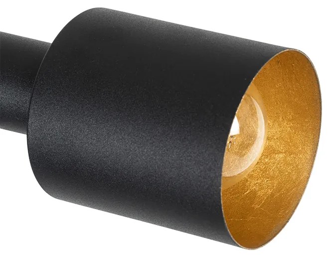 Lampada da terra moderna nera 2 luci - Stijn