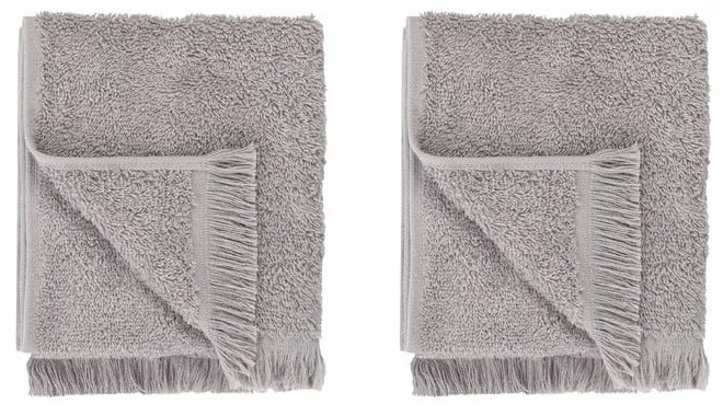 Set di 2 asciugamani in cotone grigio chiaro 30x50 cm Frino - Blomus