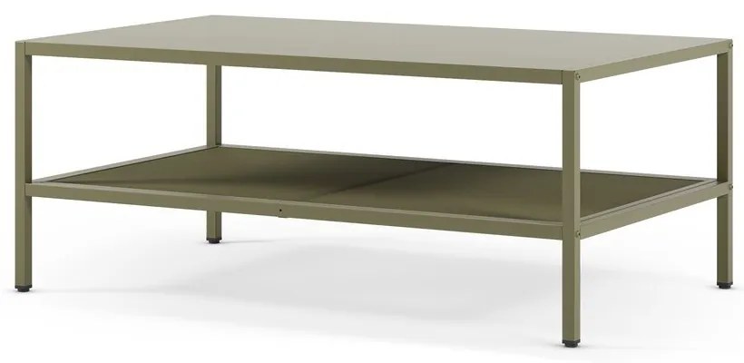 Tavolino da salotto verde in metallo 60x100 cm Fayna – Marckeric