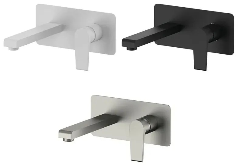 Miscelatore lavabo a muro Mariani serie Artic in ottone cromato