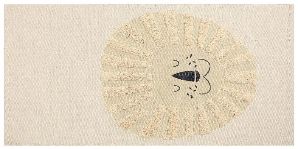 Tappeto per bambini cotone beige 80 x 150 cm BALARI Beliani