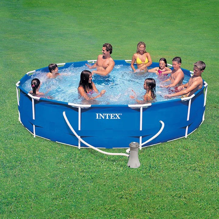 Piscina Fuori Terra Rotonda H76x366cm con Pompa a Filtro Intex Frame...