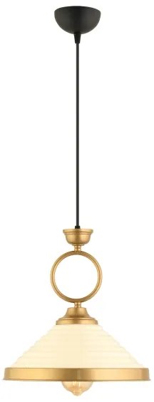 Lampadario a sospensione MONZA 1xE27/40W/230V Ø 30 cm crema/bronzo
