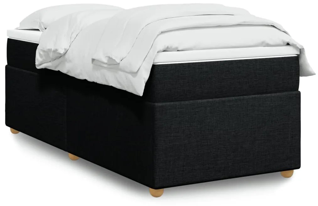 Giroletto A Molle Con Materasso Nero 100x200 Cm İn Tessuto /