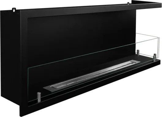 Camino a bioetanolo da incasso ad angolo biocamino angolare 120x45 cm SUTRI 120 DX