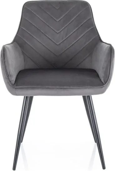 Sedia Fig velvet grey Blu14