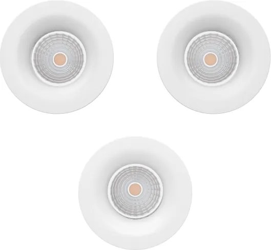 Eglo 902277 - Set da 3 faretti LED dimmerabili da incasso SALICETO, LED/4,8W/230V, Ø 8,8 cm, bianco