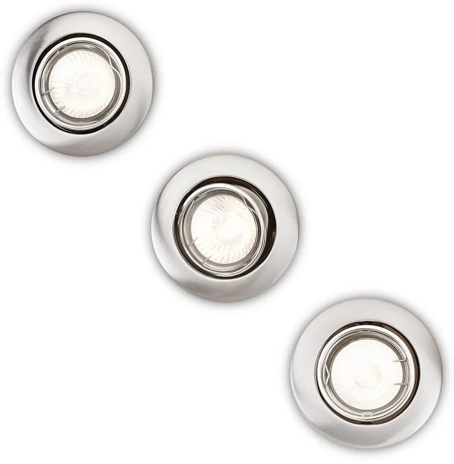 Philips 59243/17/E7 - SET 3x Lampada da incasso 1xGU10/50W/230V