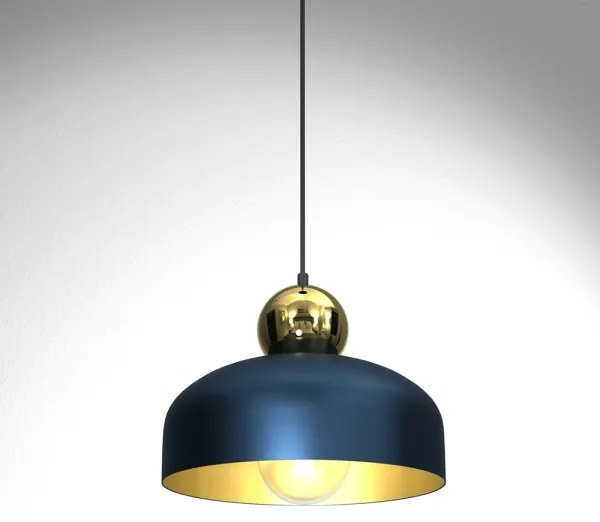 Lampadario su corda HARALD 1xE27/60W/230V blu