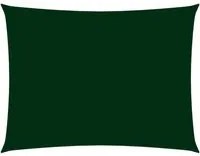 Parasole a Vela Oxford Rettangolare 2x4,5 m Verde Scuro