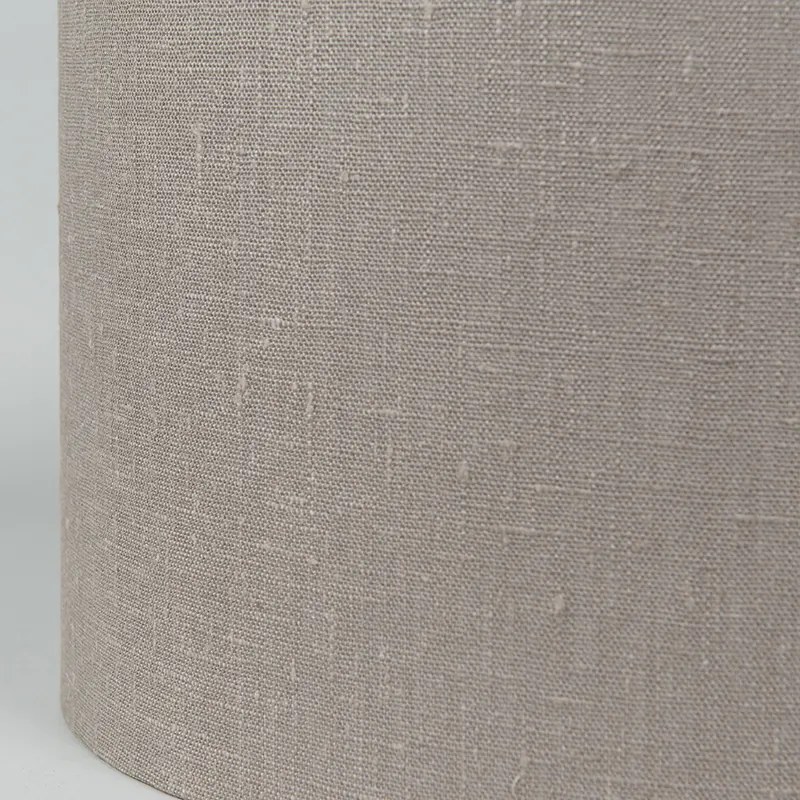 Paralume in cotone color tortora con interno bianco 35/35/20