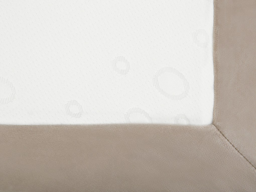 Letto contenitore velluto beige 180 x 200 cm CONSUL Beliani