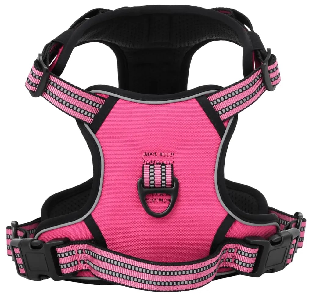 Pettorina Per Cani Con Guinzaglio E Collare Regolabile Rosa L /