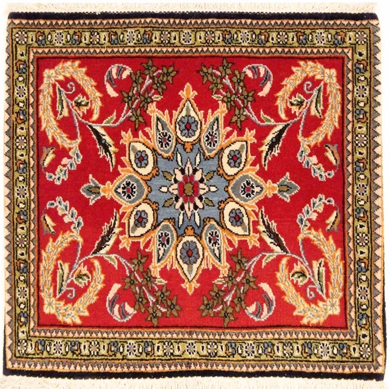 Ghom Tappeto persiano 70 x 60 Rosso (Iran) Annodato A Mano