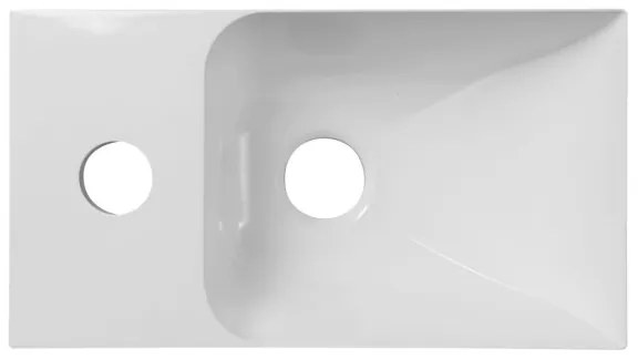 Sapho - Lavabo sospeso PICCOLINO 31x17 cm sinistro/in marmo colato/bianco