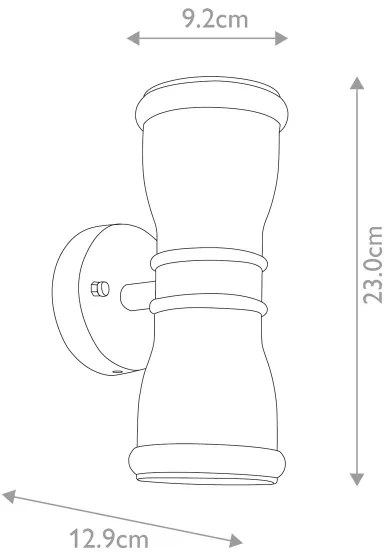 Elstead GZH-MALV - Applique LED da esterno MALVERN 2xGU10/7W/230V IP44