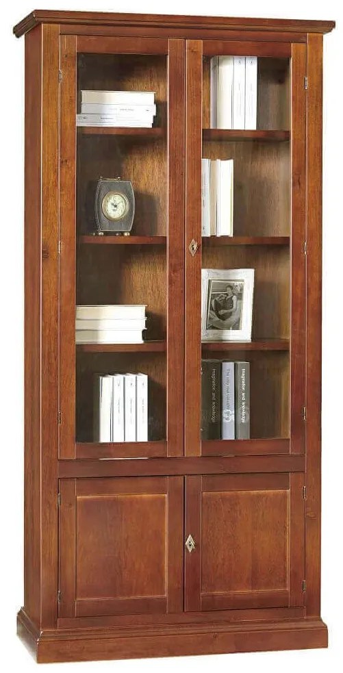 JULIET - mobile con vetrina in legno massello cm 90 x 41 x 186 h