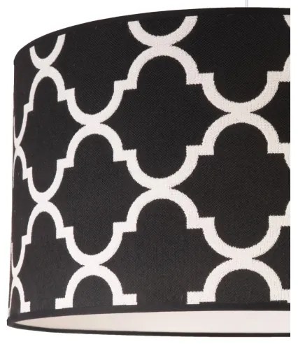 Duolla - Lampadario a sospensione con filo MAROKO 1xE27/40W/230V diametro 45 cm nero/bianco