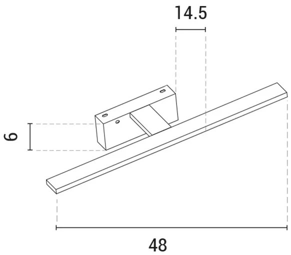 Illuminazione a LED per specchi LED/10W/230V 3000K cromo lucido