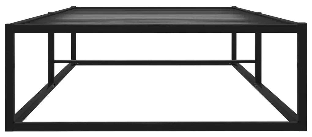 Giroletto nero in metallo 90x200 cm
