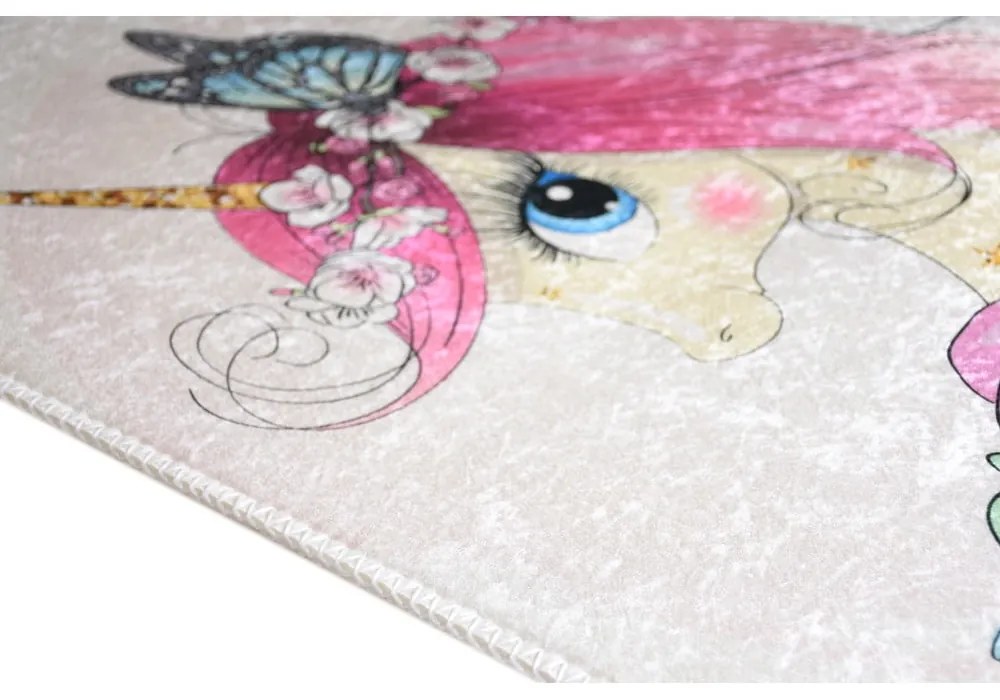 Tappeto per bambini avorio lavabile 120x180 cm Cute Unicorn – Vitaus