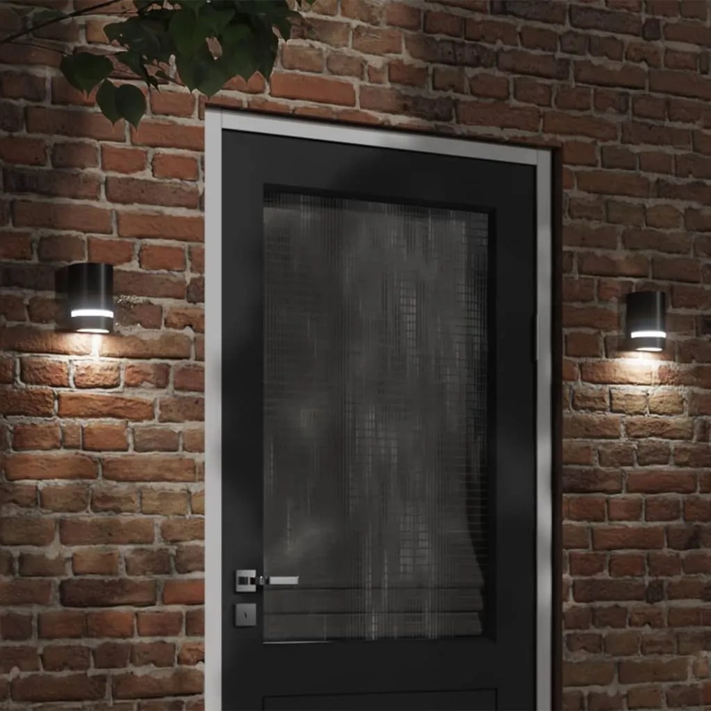 Applique Per Esterni Nera İn Alluminio Pressofuso /