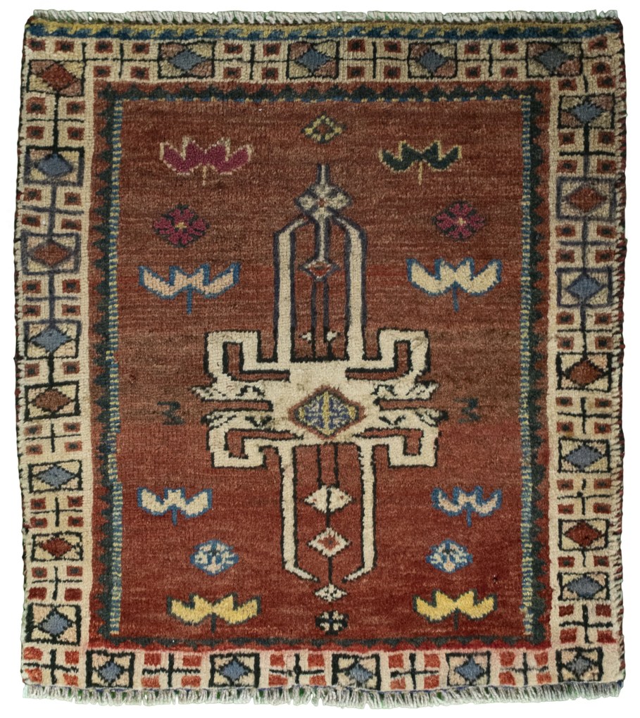 Shiraz Tappeto persiano 70x60 Rosso (Iran) Annodato A Mano