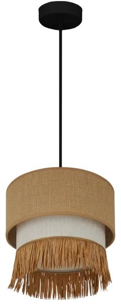 Brilagi - Lampadario a cavo WINNETOU BOHO 1xE27/15W/230V Ø 25 cm marrone/crema