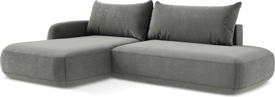 Divano angolare grigio allungabile (con penisola a sinistra/con chaise lounge) Hale – Makamii