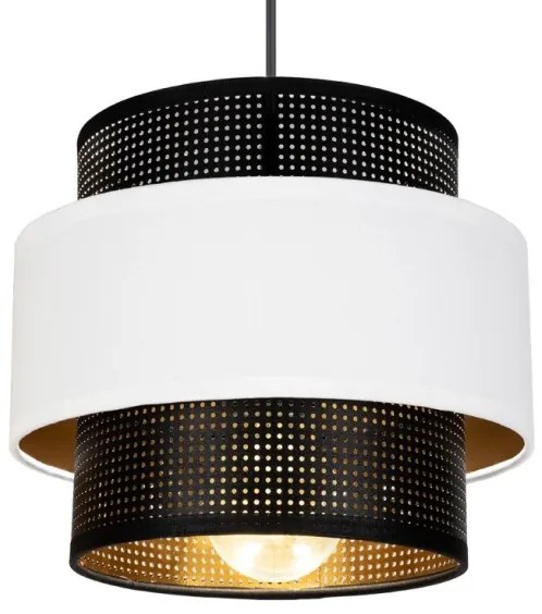 Lampadario a sospensione con filo NESS 2xE27/60W/230V ragno nero/bianco