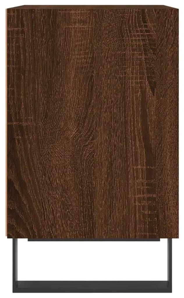 Comodino rovere marrone 40x30x50 cm in legno multistrato