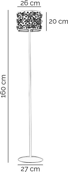 ONLI - Lampada con piedistallo TITILLA 1xE27/22W/230V viola/bianco