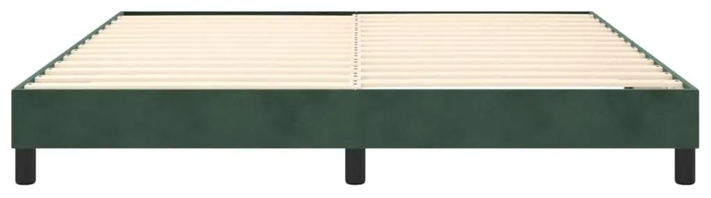 Giroletto a molle verde scuro 180x200 cm in velluto