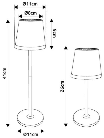 Globo 36637RM - Lampada LED solare LED/0,6W/3V 3000K IP44 rame