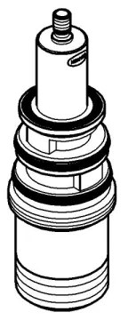 GROHE 65655000 - Deviatore per miscelatore vasca monocomando e fisso 12” cromato