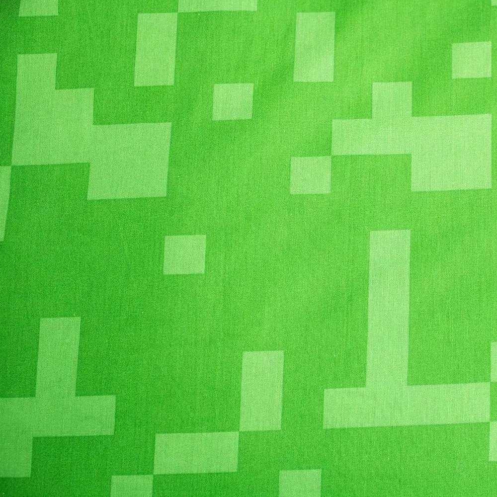 Set copripiumino e federa da bambini verde/blu in cotone per letto singolo 140x200 cm Minecraft "Sssleep Tight" – Jerry Fabrics
