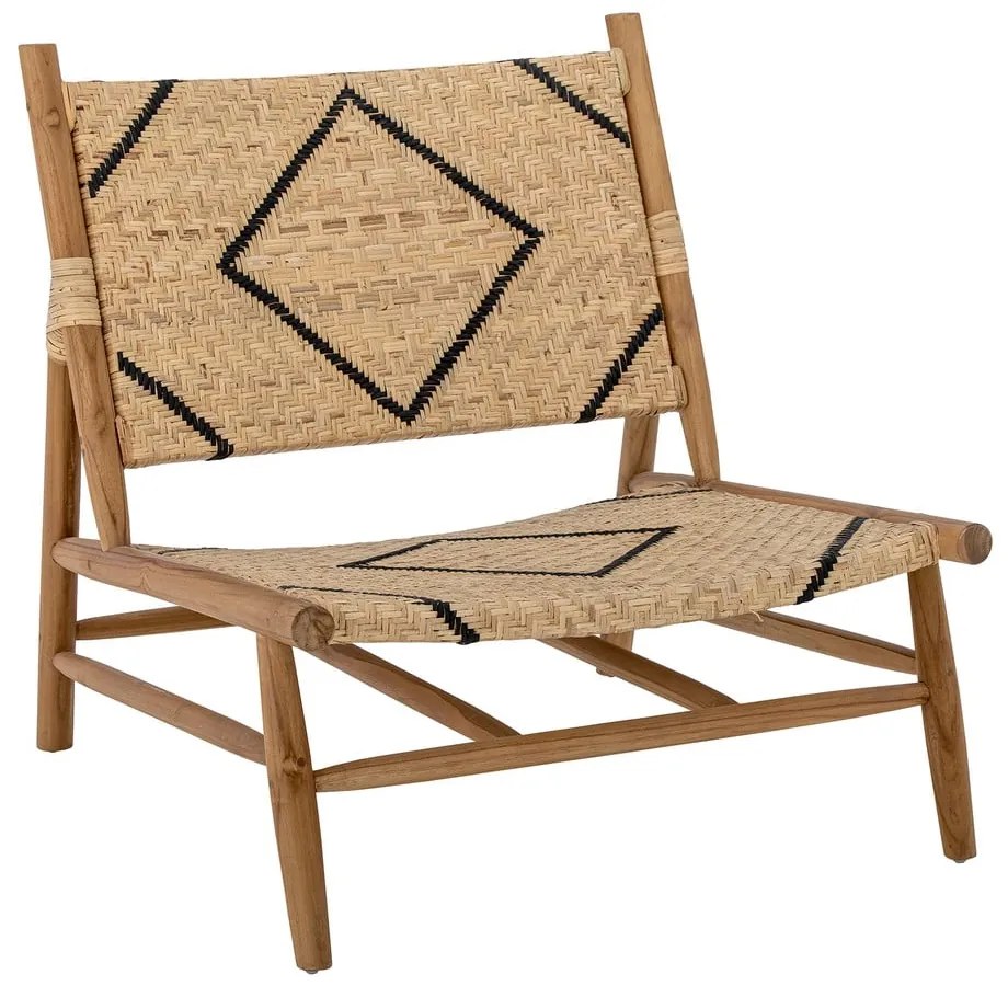 Poltrona con intreccio in colore naturale Lennox - Bloomingville